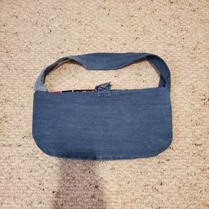 Handmade Blue Jean Tote with Collegiate Cotton Lining
